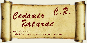 Čedomir Ratarac vizit kartica